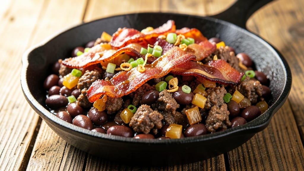 Beans, Bacon, and Ground Beef Recipe: Smoky-Sweet One-Pan Heartiness
