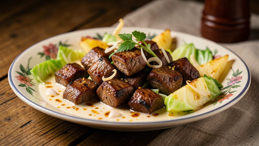 Beef and Cabbage Filipino Recipe: Savory Ginataang Beef Simmered in Coconut Milk