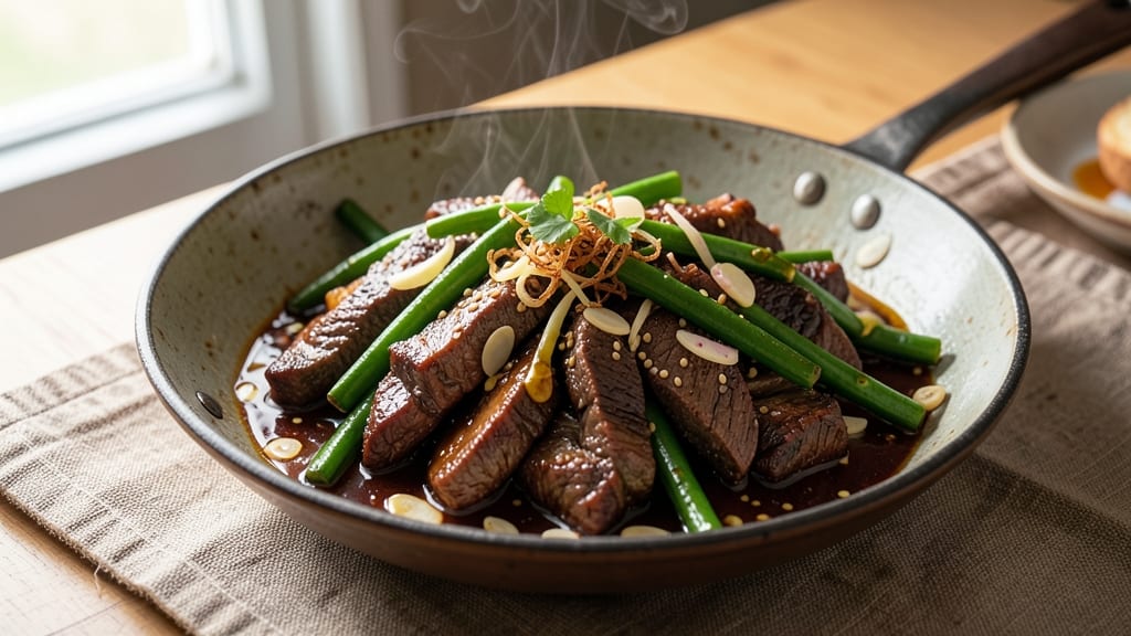 Beef and String Beans Stir-Fry Recipe: Wok-Hot Soy Ginger Crunch With Silky Beans