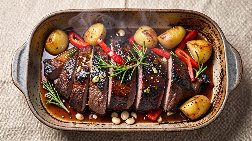 Baked Beef Oven Recipe: Juicy Center, Crispy Top in One Pan