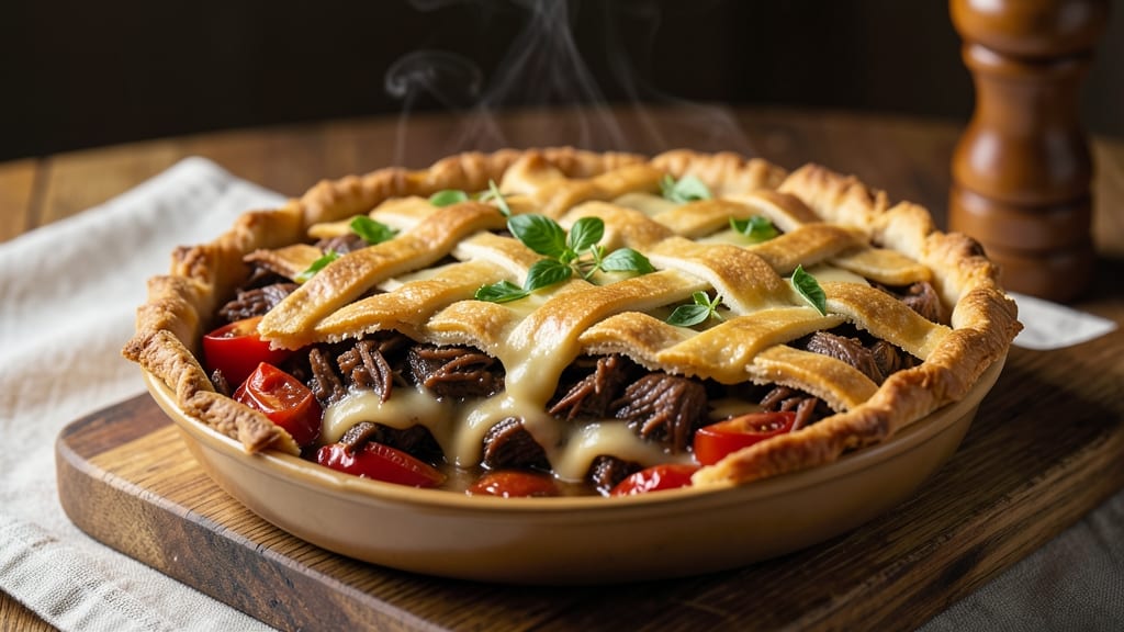 Beef and Tomato Pie Recipe: Flaky Pastry Crust Meets Savory Filling