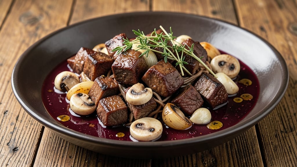 Beef and Mushroom Ragout Recipe: Deep Umami Simmer With Tender Beef Threads
