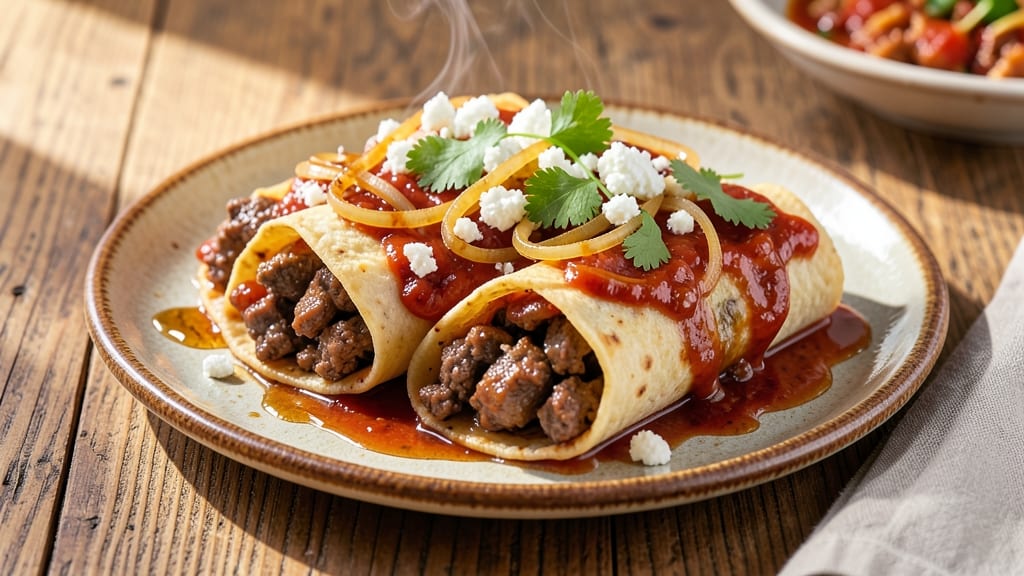 Authentic Beef Enchiladas Recipe From Scratch: Homemade Tortillas and Smoky Chipotle Cheese Layers