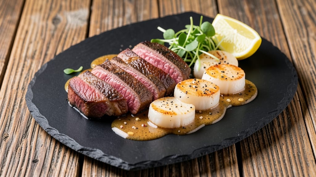Beef and Scallops Recipe: Seared Crispy Edges with Silky Centers