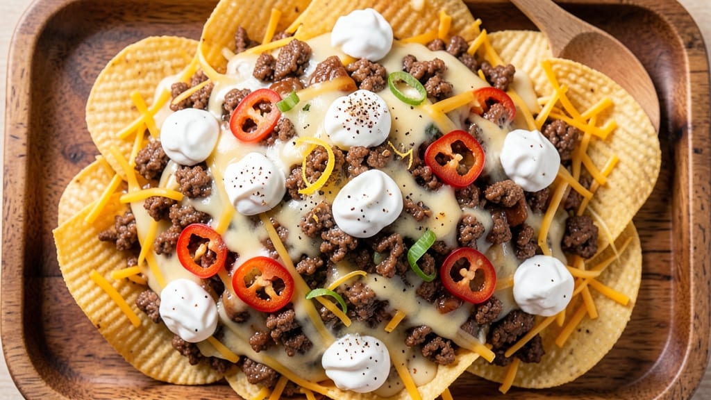 Applebee's Neighborhood Nachos Beef Recipe: Crispy Tortilla Stacks with Melted Cheese Rivers