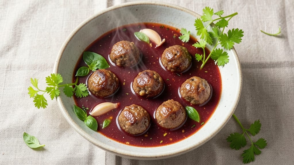 Beef Ball Soup Recipe: Handmade Meatballs in Rich Tomato Broth
