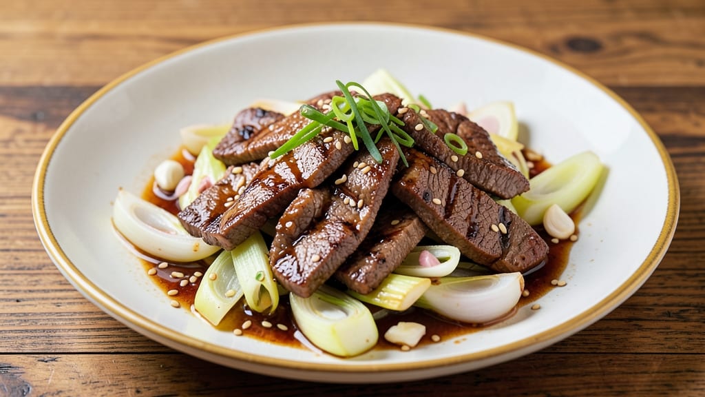 Beef and Leek Stir Fry Recipe: Wok-Hot Crunch With Fragrant Garlic Soy Gloss