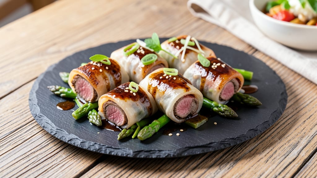 Beef Asparagus Rolls Recipe: Wok-Seared Crunch With Silky Soy-Ginger Filling