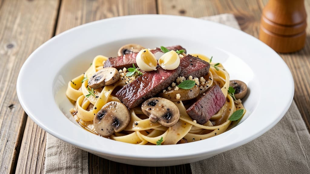 Beef and Mushroom Pasta Recipe: Rich Umami Sauce with Al Dente Noodles