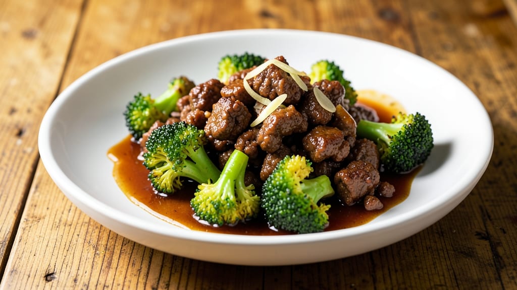 Beef and Broccoli Recipe Using Ground Beef: Wok-Fired Crunch With Silky Soy-Ginger Gloss