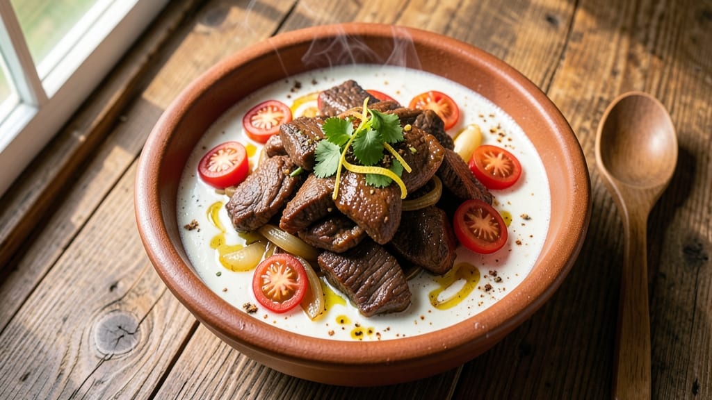 Beef Bihari Boti Recipe: Spiced Tomato-Coconut Stew with Tender Beef Threads