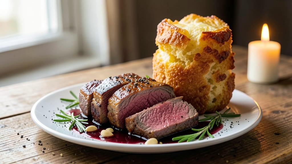 Beef and Yorkshire Pudding Recipe: Skillet-Crispy Pudding Over Juicy Beef