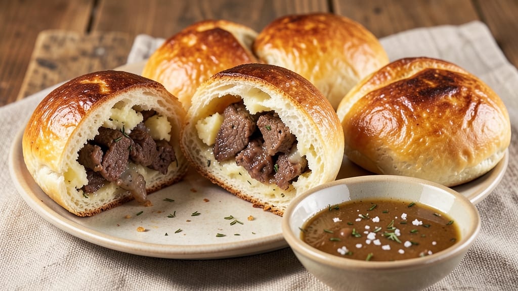 Beef and Potato Piroshki Recipe: Flaky Dough Wrapped Around Savory Filling