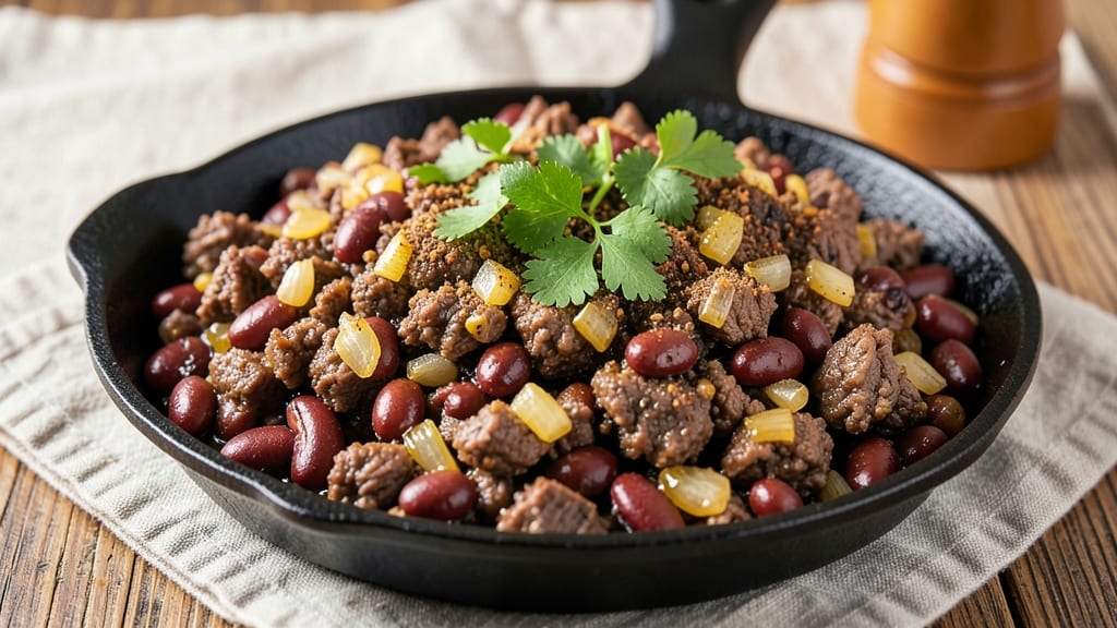 Beef and Bean Tacos Filling Recipe: Spiced Meat and Beans That Stick Together