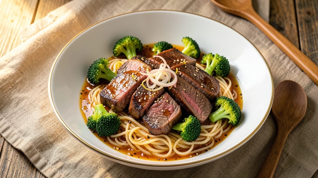 Beef and Broccoli Ramen Stir Fry Recipe: Wok-Seared Crisp Beef and Silky Noodles