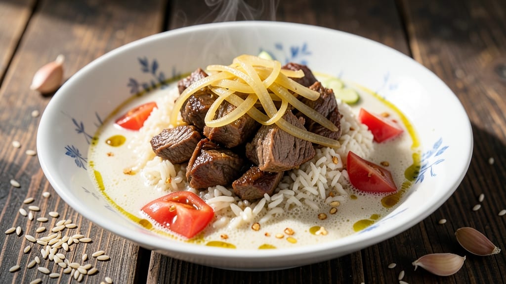Beef Arroz Caldo Recipe: Creamy Coconut Rice Bowl With Tender Beef Threads