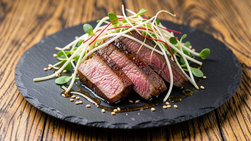 Beef and Bean Sprouts Recipe: Wok-Hot Crunch With Silky Soy-Ginger Gloss