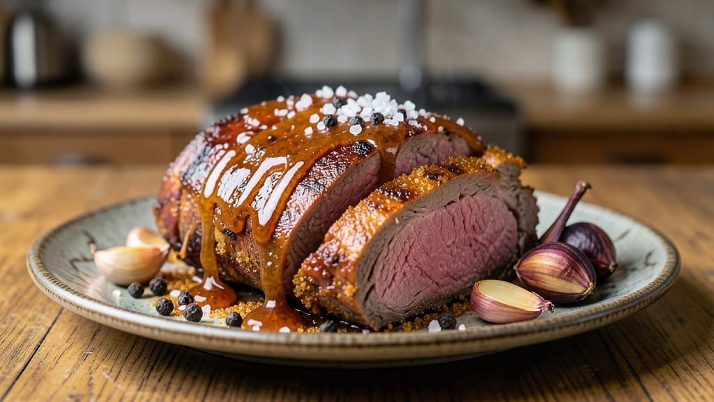BBQ Beef Bottom Round Roast Recipe: Smoky-Braised Crust With Juicy Pink Hearts