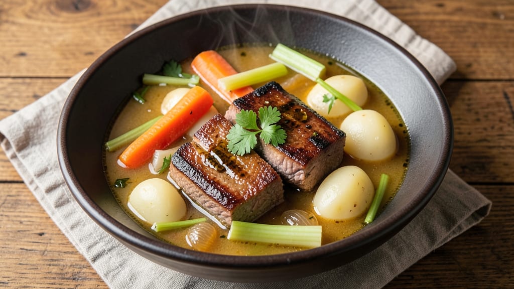 5-Star Vegetable Beef Soup Recipe: Umami-Rich Broth With Tender Beef Chunks