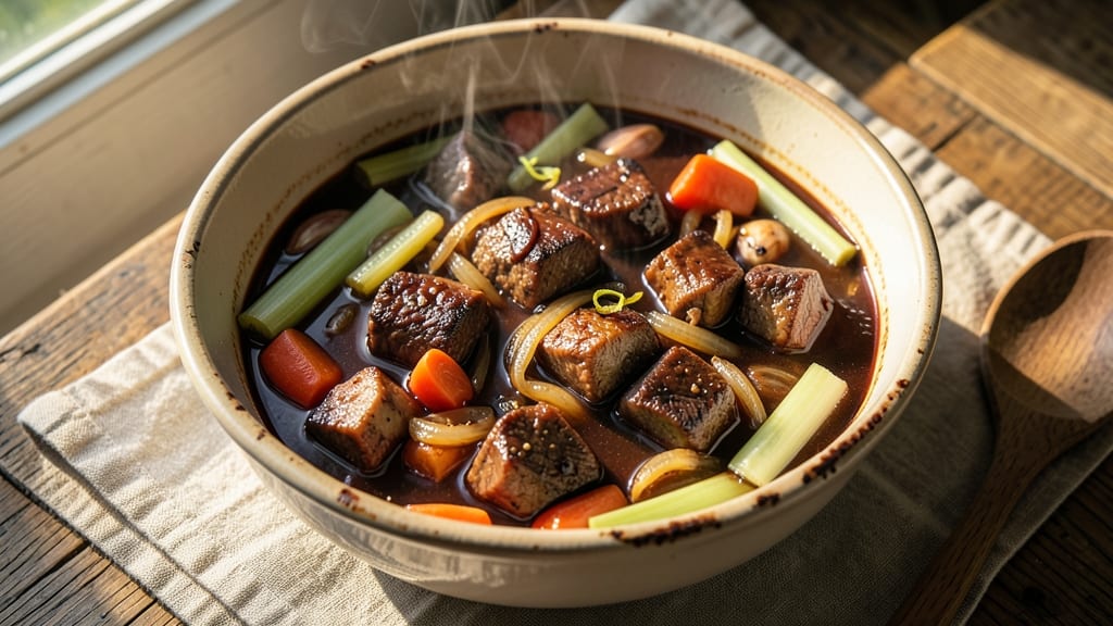 Balsamic Beef Stew Slow Cooker Recipe: Deeply Savory Caramelized Fond Magic