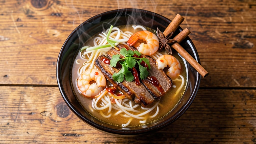 Beef and Shrimp Pho Recipe: Fragrant Star-Anise Broth with Silky Noodles