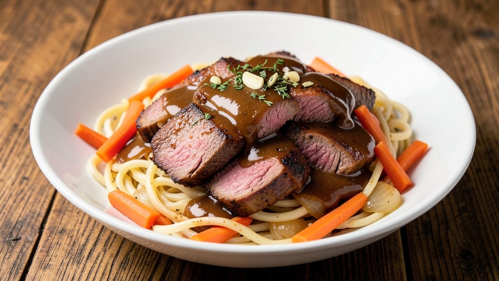 Beef and Noodles Brown Gravy Recipe: Deep-Roasted Fond Magic for Rich Flavor