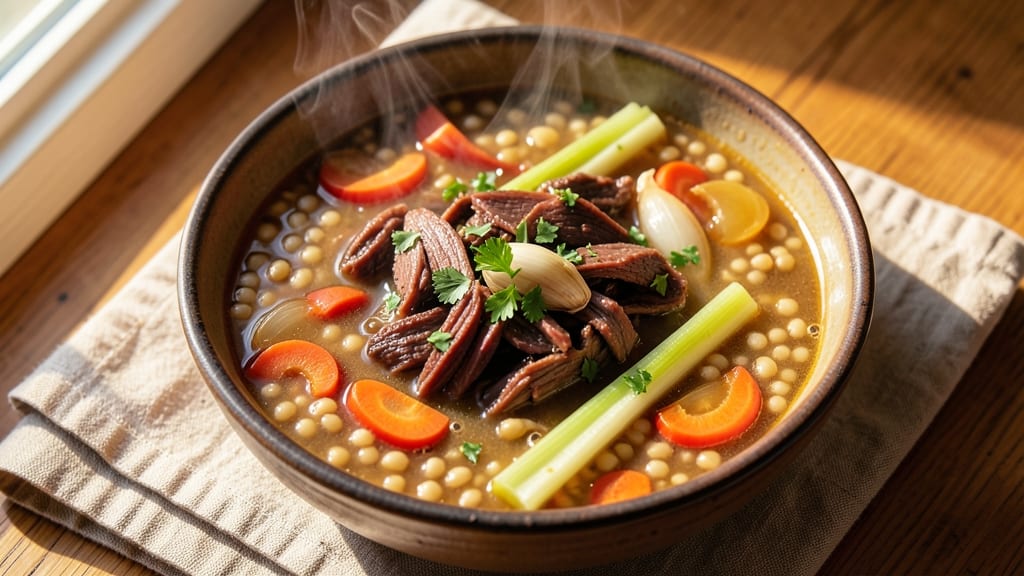 Beef Barley Soup Recipe with Leftover Prime Rib: Leftover Prime Rib Upgrade in One Pot