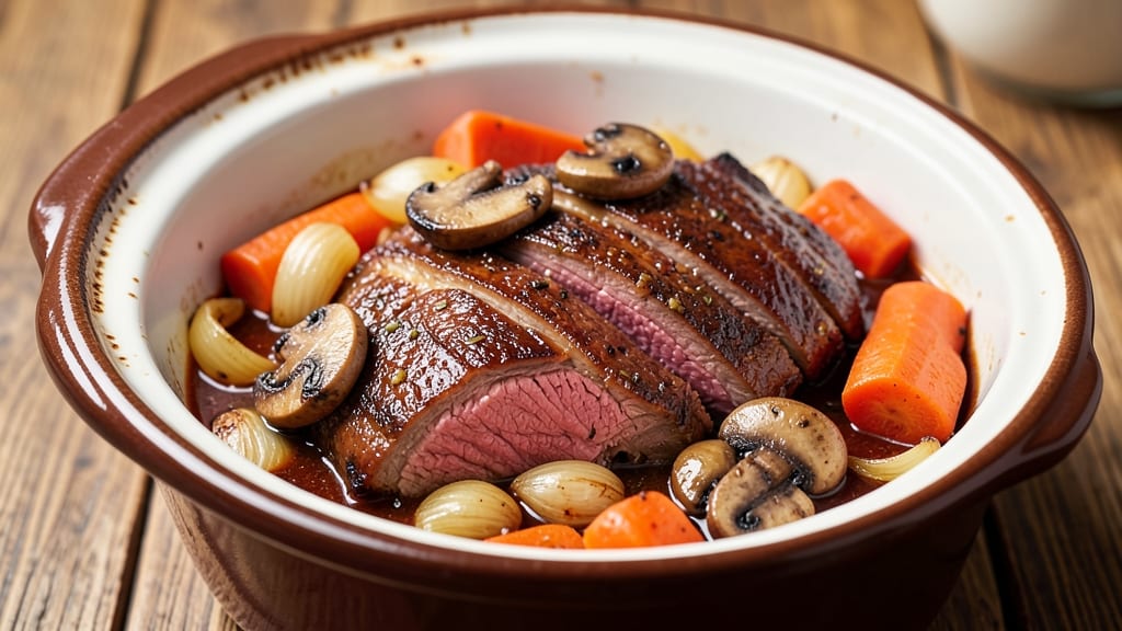 Beef and Vegetable Slow Cooker Recipe: Hands-Off Heartiness With Caramelized Fond Depth