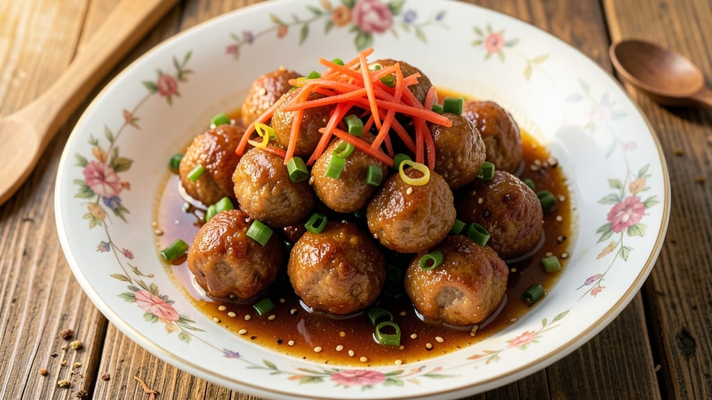 Asian Beef Balls Recipe: Crispy Wok-Seared with Silky Soy-Ginger Gloss