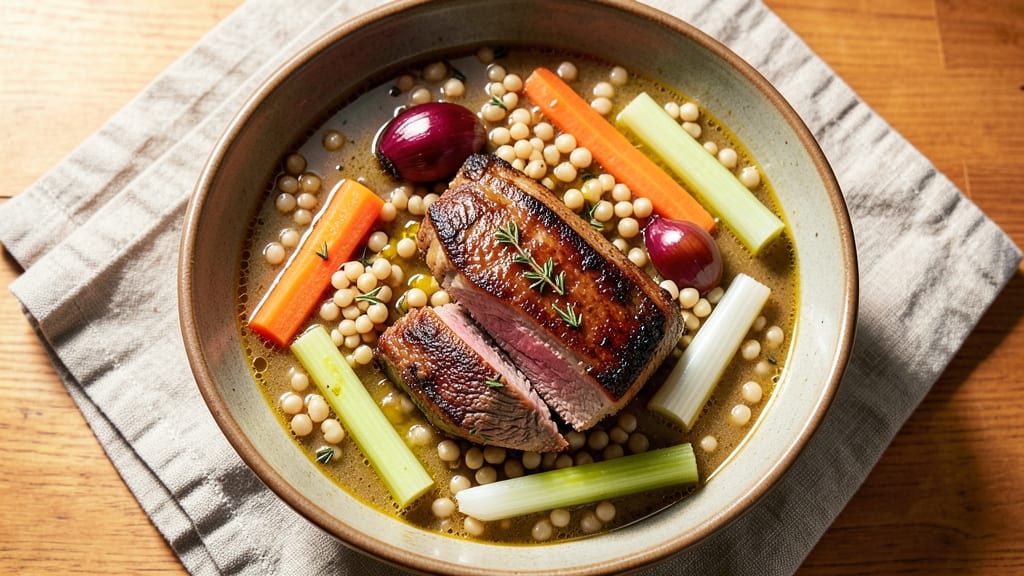 Beef Shank and Barley Soup Recipe: Deep Umami Broth with Tender Meat Threads