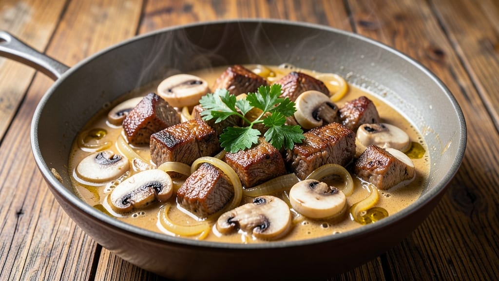 Beef and Mushroom Stroganoff Recipe Slow Cooker: One-Pot Creamy Richness With Tender Beef Threads