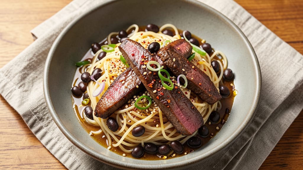 Beef and Black Bean Noodles Recipe: Smoky Wok-Fired Crunch With Silky Spice-Bold Broth